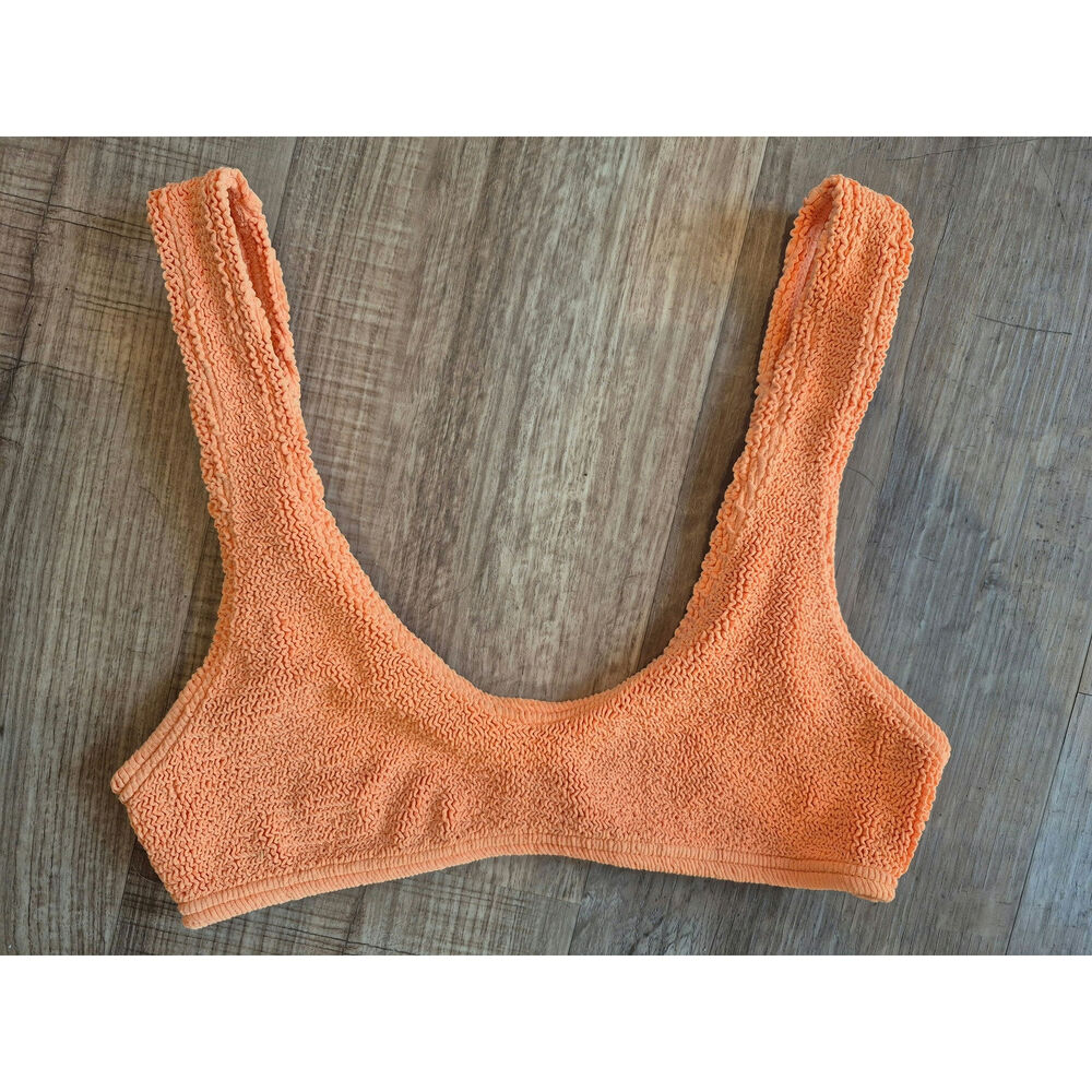 Love and Bikinis Barcelona crinkle top one size orange tangerine sm md lg EUC